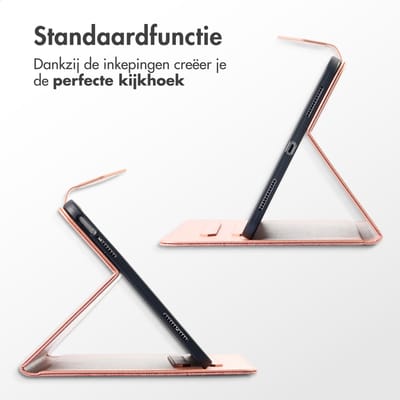 imoshion Tablet Hoes - Geschikt voor Apple iPad Air 5 (2022) / Air 4 (2020) / Air 11 inch (2026) M4 / Air 11 inch (2025) M3 / Air 11 inch (2024) M2 - Mandala tablet Bookcase - Rosé goud