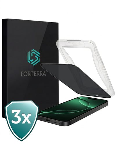 Anti-Gluren Screenprotector 3 Stuks - Geschikt voor Apple iPhone 16 Pro - Met Installatie Kit - Privacy - Beschermglas - Flexibel Glas - Tempered Glass - Screen Protector