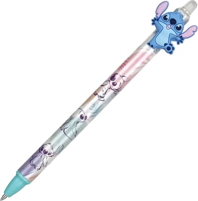 DISNEY Stitch en Angel Willekeurige gelpen, blauwschrijvend, uitwisbaar, automatische pen 0,5mm