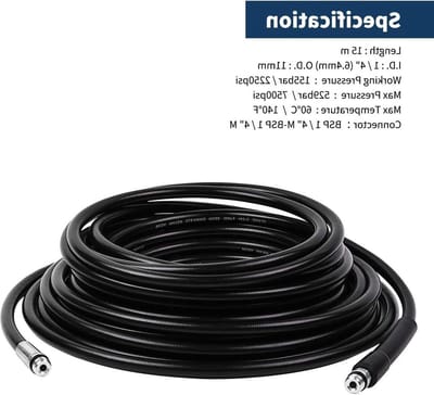 15M Hogedrukreiniger Afvoerslang Reinigingsset - Geschikt voor Karcher K2-K7 - LAVOR Hogedrukreiniger Adapter - Afvoerverstopping Reiniging