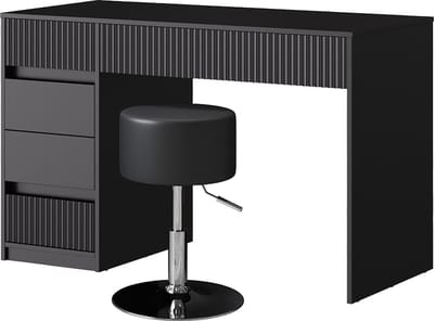 Vicco Omira Kaptafel – 120 cm met kruk Zwart