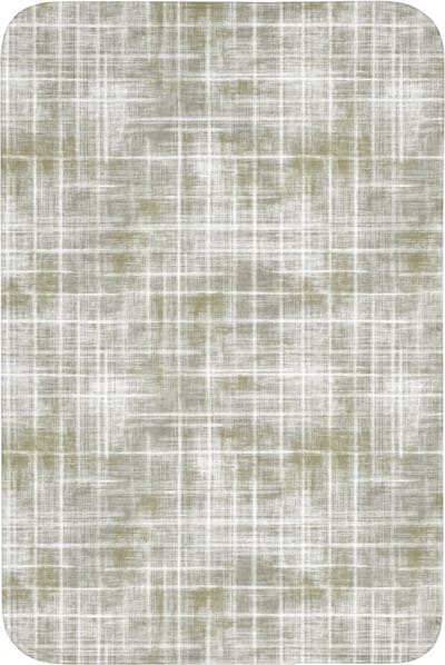 Badmat 60x90 cm - Antislip - Linnen - Patroon - Groen - Badmatten voor badkamer - Badkamermat - Douchemat - Badkamer mat