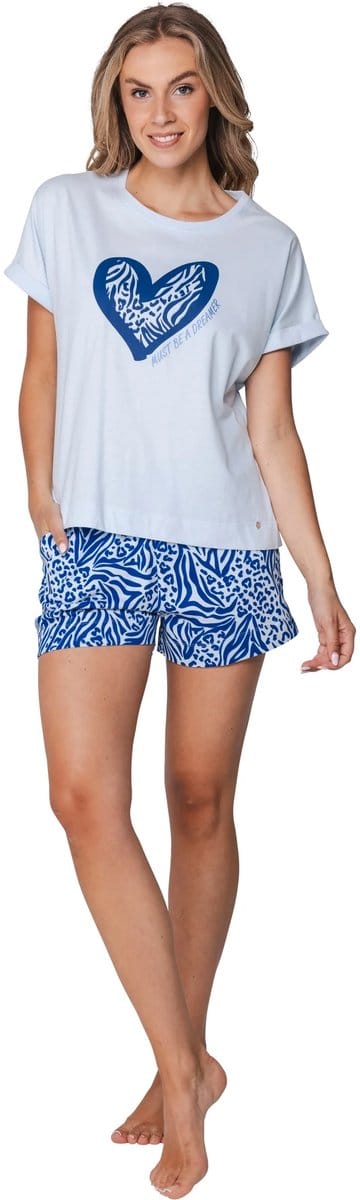 MyRebelle - Shortama - Blue Bay - Biologisch Katoen - Blauw - Maat 36