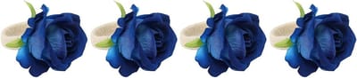 Handwerk Kunstbloem Servet Ringen Set van 4 - Tafeldecoratie Voor Huiskeuken - Blauw