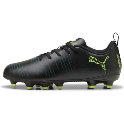PUMA FUTURE 8 PLAY FG/AG Jr Unisex Sportschoenen - PUMA Black-Fizzy Light-Green Terrain