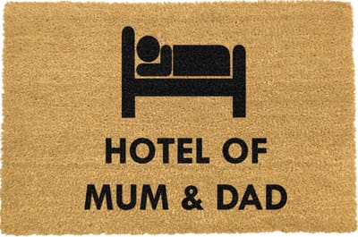 MadDeco - kokos deurmat - Hotel of mum and dad - duurzaam gemaakt in europa - 60 x 40 cm