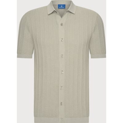 Blue Industry poloshirt korte mouw beige
