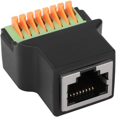 QIANRENON RJ45 naar 8Pin Solderless Adapter - Snel Verbinden voor CAT5/6/7 Netwerk