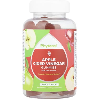 Appelcider Azijn Gummies met Wortels en Appels, 60 Gummies
