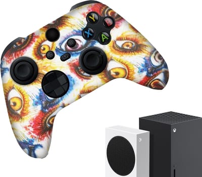 Gadgetpoint - Hoesjes & Skins voor Xbox Series X & S - Performance Gaming Case - Soft Grip Covers - Anti-Slip Controller Accessoires - Ogen - Eyes
