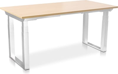 Zit-sta bureau elektrisch verstelbaar - MRC PRO SOLID NEN-EN 527 | 120 x 80 cm | Frame wit - blad wild peren | memory functie met USB | 200kg draagvermogen