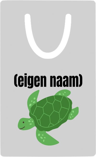 Hacebo® - schildpad met eigen naam metalen boekenlegger - Schildpad - schildpad liefhebbers - iemand die houdt van schildpadden - verjaardag - cadeau - kado - geschenk Bladwijzer boekenleggers - 7.6 cm x 5cm