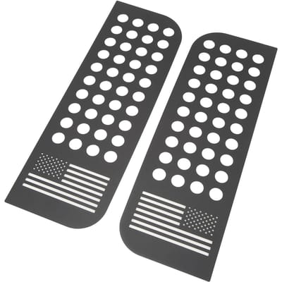 2 STUKS Achterdeur Raamstickers Aluminiumlegering Glaspaneel Afdekking Sierlijst Past voor Wrangler JL JT Unlimited gray