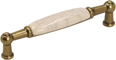 Gamet MLK-4 Serie - Meubelgreep - Antiek Goud - 96mm - Porselein