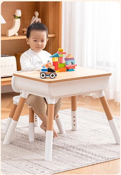 Kinderbureau,Kinderstoel,Verstelbaar meubilair,Speeltafel met stoel,Opbergtafel voor kinderen,Multifunctioneel kindermeubilair,Modern design kinderset, Bureau en stoel set voor kinderen