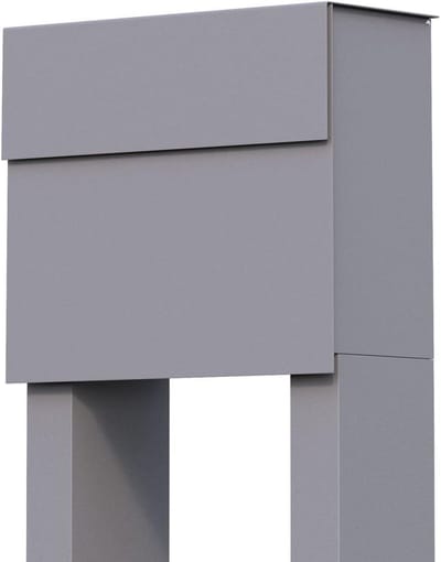 Standing mailbox, design mailbox Molto grey metallic - Bravios