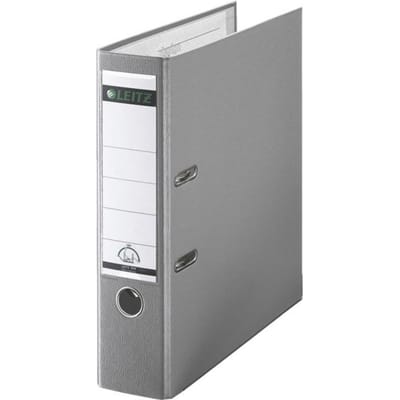 Leitz 180° Kunststof Ordner - 90% gerecycled karton - 30% pre-consumer gerecycled plastic - Rugbreedte van 82 mm - A4 - Grijs