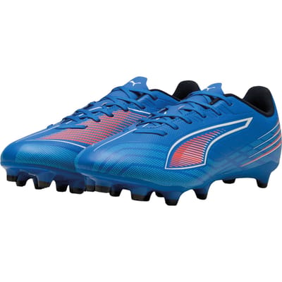 PUMA ULTRA 6 PLAY FG/AG Unisex Sportschoenen - Ultra Blue-PUMA White-Glowing Red