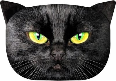 Bertoni - Knuffelkussen met kat motief Sierkussen met verborgen ritssluiting en vulling Kussen Nero