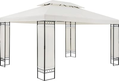 Casaria Paviljoen Elda 3x4m - UV-bescherming 50+/Zijpanelen - Crème