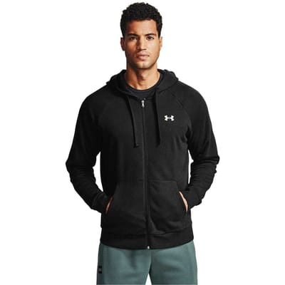 Under Armour Heren Rival Fleece Full Zip Hoodie (Zwart)