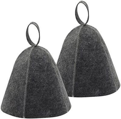 PromoHome 2-stuks Saunamutsen Set - Vilten Hoedbescherming voor Bad en Wellness