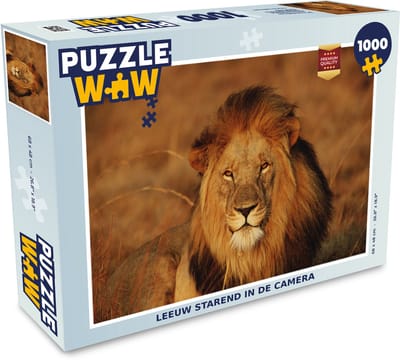 Puzzel Leeuw - Portret - Jacht - Legpuzzel - Puzzel 1000 stukjes volwassenen