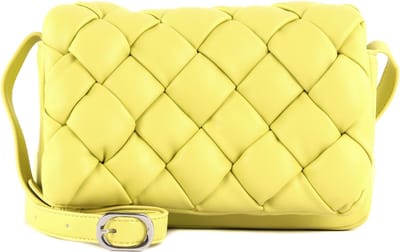 SEIDENFELT MANUFAKTUR Schoudertas Avondtas SFM223 Crossbag Soft Lemon Geel