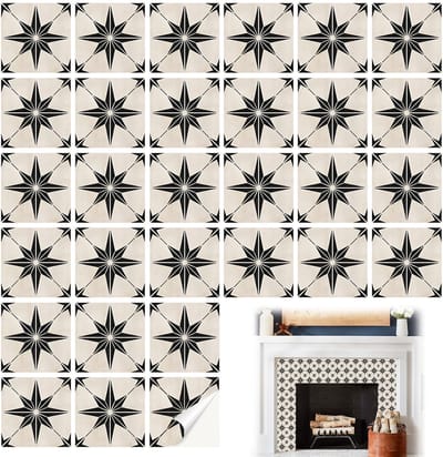 Dailygoods- Tegelstickers 30 stuks 10x10 cm - Waterdichte PVC-stickers - Verwijderbaar - Zelfklevend - Voor keuken/badkamer - Eenvoudig aan te brengen - Muursticker