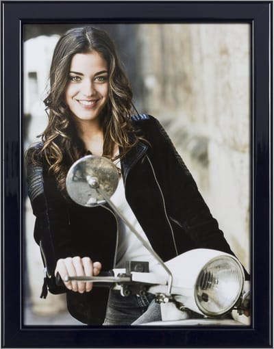 Fotolijst - Donkerblauw - Hoogglans profiel - Fotomaat 18x18 - Ontspiegeld glas - Art.nr. 10204618181