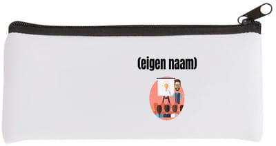 Akyol - docent met studenten met eigen naam Etui - Docent - meesters of juffen - collega's - verjaardag - afscheidscadeau - geschenk - kado - 20 bij 9 cm