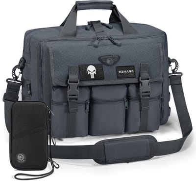 Professionele Laptoptas voor Mannen - Waterdichte Schoudertas voor Werk, 17 Inch, Met Verstelbare Band en Creditcardhouder