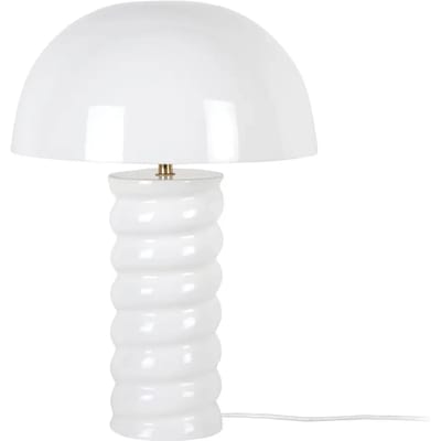 Leitmotiv Tafellamp Gracio - Glanzend wit - Ø30cm - Scandinavisch