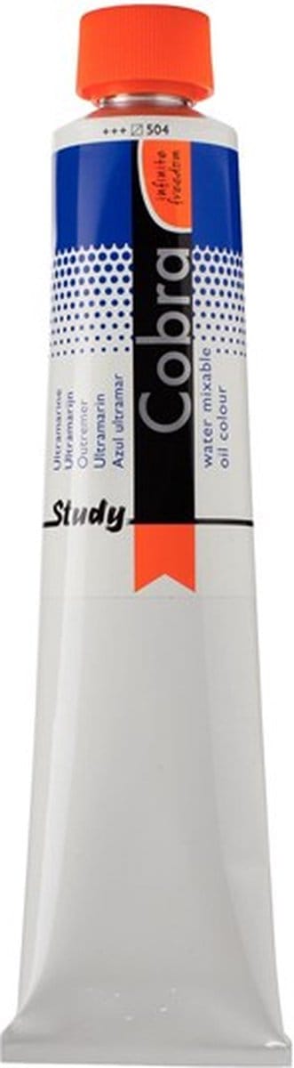 Cobra Study Water Vermengbare Olieverf Tube - Ultramarijn 504 - 200 ml