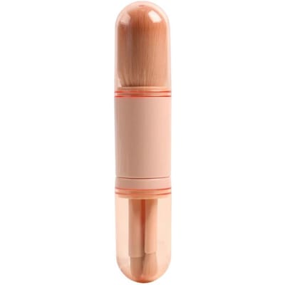 Pinceau de maquillage télescopique 4 en 1, ensemble de pinceaux de maquillage portables de voyage, fard à paupières, poudre libre, Mini pinceau de maquillage, outils de beauté rose