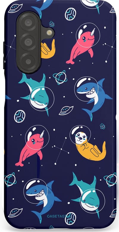 Casetastic Hoesje Geschikt voor Samsung A26 - Stijlvolle Beschermende Duo-layer Case - Ruimte Oceaan Blauw