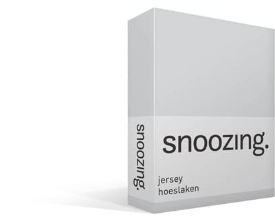 Snoozing Jersey - Hoeslaken - 100% gebreide katoen - 70x200 cm - Grijs