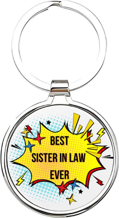 Akyol - Best sister in law Sleutelhanger - zus - De liefste schoonzus - Schoonzus sleutelhanger - Zussen sleutelhanger - Sleutelhanger zus - Familie sleutelhanger - verjaardagscadeautje - Zus cadeau - Sister - zusje - 4 x 7,5 CM