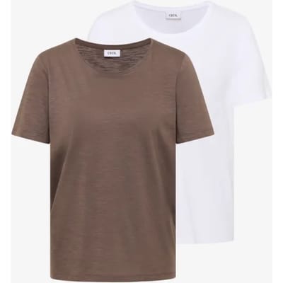 Basic Shirt met ronde hals in een 2-pack