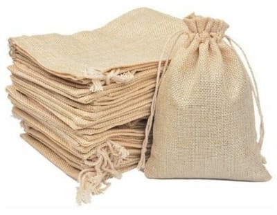 EXCITAT 100 stuks linnen zakjes - 13*18 zakjes - kleine geschenkzakjes - met trekkoord - sieradenzakjes - geschikt voor geschenken, huwelijkscadeaus, feesten, sieraden, feestdagen