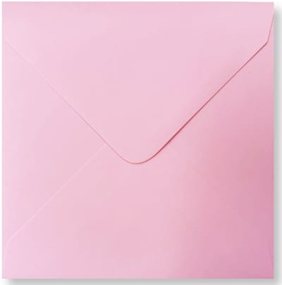 Cards & Crafts 25 Vierkante Enveloppen - Baby Roze - 13x13cm - 110 g/sm