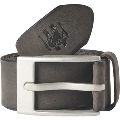Jan Vanderstorm herren Leren Riem - 105 - donkergrijs - Plus Size