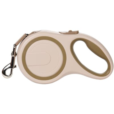 Laisse longue et solide pour animaux de compagnie, pour grands chiens, en Nylon Durable, rétractable, pour la marche des grands chiens, à extension automatique, corde (Coffee,5m Plus - 50 kg) café