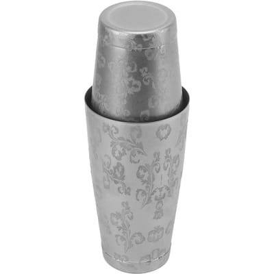 Shaker àCocktails Acier Inoxydable Bar Bartender Boston Shaker Set Mélange de Boissons Shakers pour Bar Maison Bartending Feuille L gray