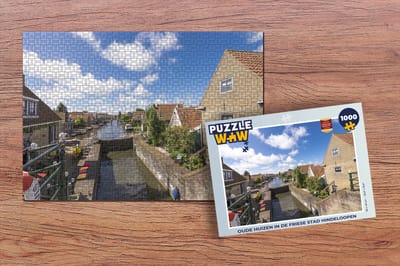 Puzzel Oude huizen in de Friese stad Hindeloopen - Legpuzzel - Puzzel 1000 stukjes volwassenen