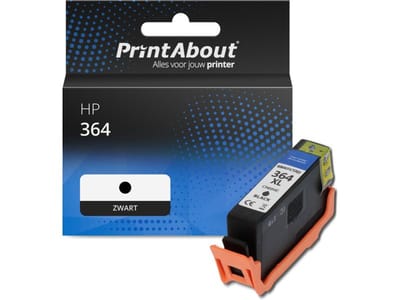 PrintAbout huismerk Inktcartridge 364 (CB316EE) Zwart Geschikt voor HP