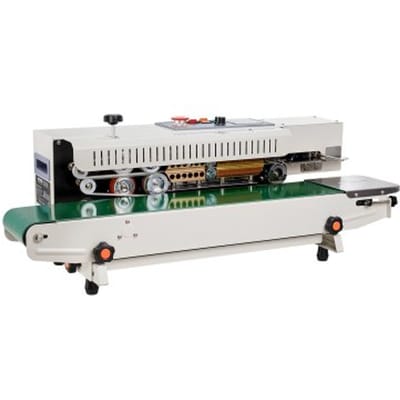 VEVOR Continue zakkenbandsealer, 0,24-0,47 inch/6-12 mm sealbreedte, horizontale zakkenbandsealer met digitale temperatuurregeling, zakkensealer voor plastic zakken van 0,02-0,8 mm, opblaasfunctie