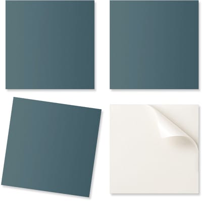 Vinyltegels met decoratie voor keuken of badkamer, donker zeegroen, 20x20x20 cm