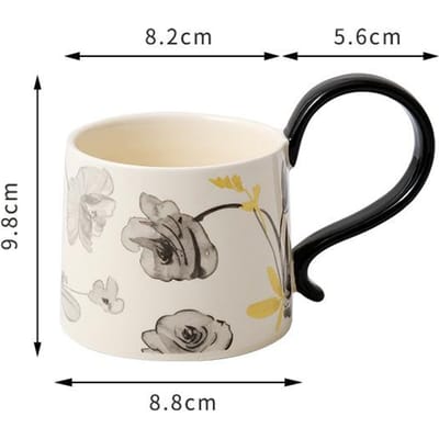Retro Keramische Koffiekop Schotel Set Mok Afternoon Tea Koffiekop High End Sense Kop Eén Kop Schotel Eén Geschenkdoos 260 white