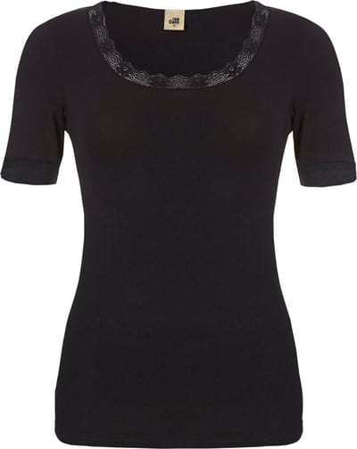 thermo t-shirt met kant zwart voor Dames | Maat S